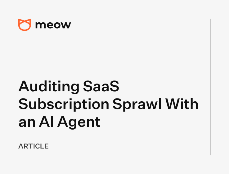 Auditing SaaS Subscription Sprawl With an AI Agent