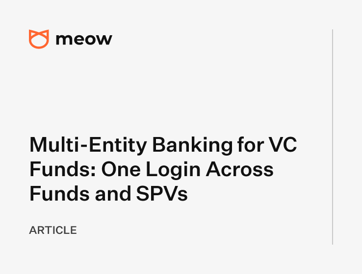 Multi-Entity Banking for VC Funds: One Login Across Funds and SPVs