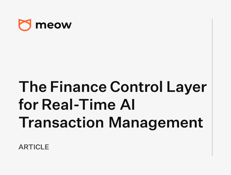 The Finance Control Layer for Real-Time AI Transaction Management