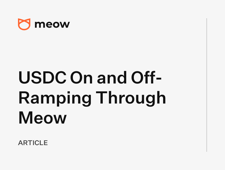 USDC On and Off-Ramping Through Meow