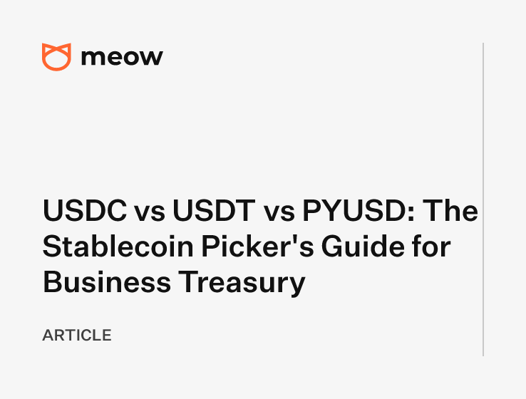 USDC vs USDT vs PYUSD: The Stablecoin Picker's Guide for Business Treasury
