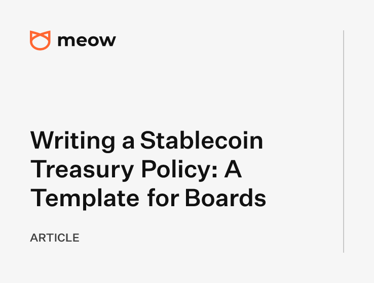 Writing a Stablecoin Treasury Policy: A Template for Boards